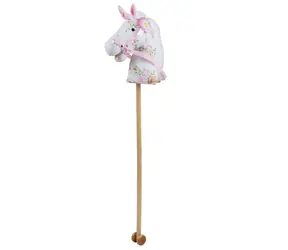 Bigjigs Toys Rosa Pferd auf einem Stock / ab 3 Jahren