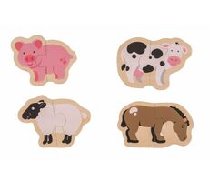 Bigjigs Toys Easy Puzzle Nutztiere / 8 Teile / ab 12 Monaten