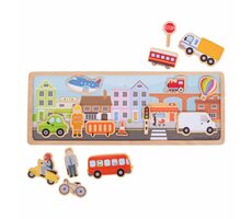 Bigjigs Toys Magnetische Puzzle-Stadt / ab 18 Monaten