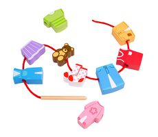 Bigjigs Toys Auffädeln von Kleiderperlen / ab 3 Jahren