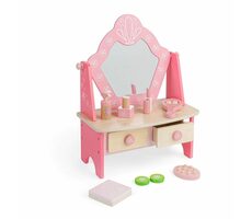 Bigjigs Toys Kosmetiktisch aus Holz rosa / ab 3 Jahren