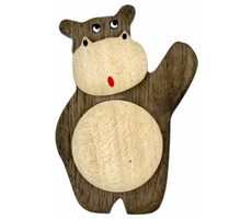 2Kids Toys Großer Nilpferd-Holzmagnet