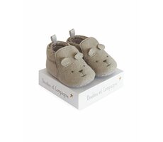 Doudou Geschenkset - Set mit ersten Schühchen 0-6 Monate grau