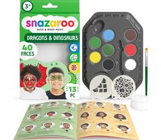 SNAZAROO 8er-Set Gesichts- und Körperfarben mit Vorlagen Drachen und Dinosaurier / ab 3 Jahren 