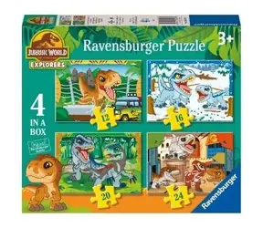 Ravensburger Jurassic World: Explorers 4 in 1 / 12+16+20+24 Teile / ab 3 Jahren 