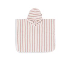Jollein Handtuchponcho Stripe Wild Rose / ab 12 Monaten