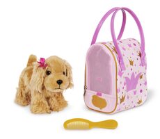 Pucci Pups Brauner Hund in einer Pink Crown Glam Bag / ab 3 Jahren