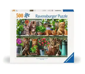 Ravensburger Katzen im Regal zwischen Blumen / 500 Stück / ab 12 Jahren