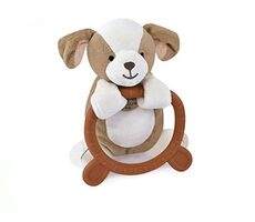 Doudou Plüschtier mit Beißring HOULAHOP 1 Stück Hund / ab 0 Jahren