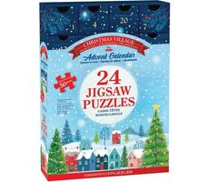 EUROGRAPHICS Puzzle-Adventskalender: Weihnachtsdorf / 24x50 Teile / ab 6 Jahren
