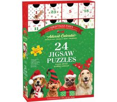 EUROGRAPHICS Puzzle-Adventskalender: Weihnachtspfoten / 24x50 Teile / ab 6 Jahren