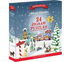 EUROGRAPHICS Puzzle-Adventskalender: Weihnachtsmarkt / 24x50 Teile / ab 6 Jahren