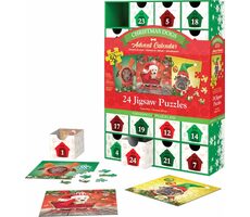 EUROGRAPHICS Puzzle-Adventskalender: Weihnachtshunde / 24x50 Teile / ab 6 Jahren
