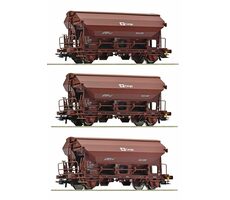 Roco 6600078 3-teiliges Set: Kippwagen mit Drehdach / Maßstab H0 (1:87) / Länge 33mm / ab 14 Jahren