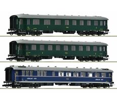 Roco 6200036 Set mit 3 Personenwagen des Schnellzuges der DR / Maßstab H0 (1:87) / Länge 758 mm / ab 14 Jahren