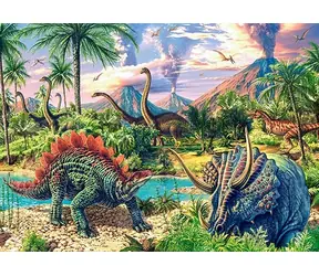 Castorland 13234 Dinosaurier unter Vulkanen / 120 Teile / ab 6 Jahren