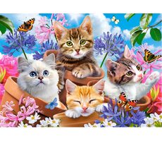 Castorland 52974 Kätzchen mit Blumen / 500 Teile / ab 9 Jahren