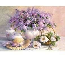 Castorland 102006 Blumen - Flieder und Rosen / 1000 Teile / ab 9 Jahren