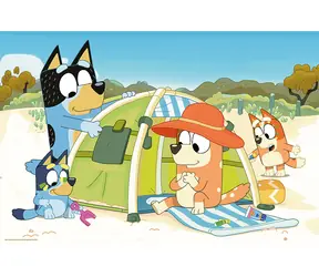 Trefl - Puzzle - Bluey und ihr toller Tag MAXI / 24 Teile / 60 x 40 cm / ab 3 Jahren