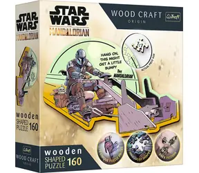 Trefl Wood Craft Origin - Puzzle - The Mandalorian: Meeting / 160 Teile / 24,4 x 21,3 cm / Alter 9+
