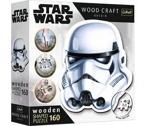 Trefl Wood Craft Origin - Puzzle - Star Wars: Stormtrooper-Helm / 160 Teile / 24,4 x 21,3 cm / Alter 9+