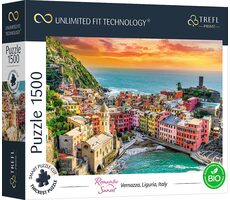 Trefl - Puzzle - UFT Romanti Sonnenuntergang: Vernazza, Ligurien, Italien / 1500 Teile / 85 x 58 cm / Alter 12+