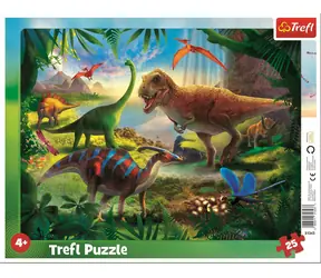 Trefl - Puzzle - Dinosaurier / 25 Teile / 31,5 x 23,5 cm / ab 4 Jahren