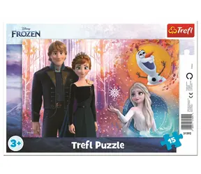 Trefl - Puzzle - Eiskönigreich: Glückliche Erinnerungen / 15 Teile / 26 x 16 cm / Alter 3+