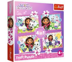 Trefl - Puzzle - Gábinin Magisches Haus 4 in 1 / 35|48|54|70 / 28,5 x 20x5 cm / ab 4 Jahren