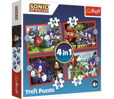 Trefl - Puzzle - Sonic: Abenteuerfahrt 4 in 1 / 35|48|54|70 / 28,5 x 20x5 cm / ab 4 Jahren