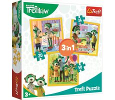 Trefl - Puzzle - Treflíci: Zusammensein ist schön 3 in 1 / 20|26|50 Teile / 20 x 19,5 cm / ab 3 Jahren