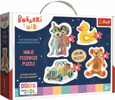 Trefl - Puzzle - Babypuzzle: Gute Nacht, Treflíci 4 in 1 / 3|4|5|6 Teile / ab 2 Jahren