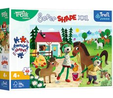 Trefl - Puzzle - Super Shape XXL Trefls auf einem Pferdehof / 60 Teile / 60 x 40 cm / ab 4 Jahren