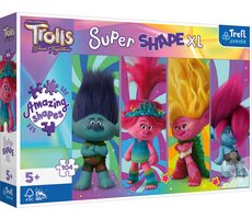 Trefl - Puzzle - Super Shape XL Trolls 3: Trollspiele / 104 Teile / 60 x 40 cm / ab 5 Jahren