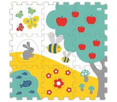 Trefl - Puzzle - Mein erstes Schaumstoffpuzzle Wiese / 90 x 90 cm / 29,5 x 29,5 cm / Alter 0+