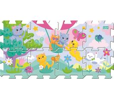 Trefl - Puzzle - Schaumstoffpuzzle Kätzchen / 117 x 60 cm / 28,5 x 28,5 cm / ab 2 Jahren