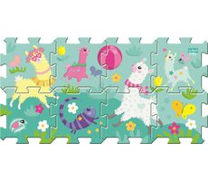 Trefl - Puzzle - Schaumstoffpuzzle Fröhliche Lamas / 117 x 60 cm / 28,5 x 28,5 cm / ab 2 Jahren