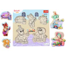 Trefl - Einsatz - Holzeinsatz Treflics und Teddybär / 18 Monate+