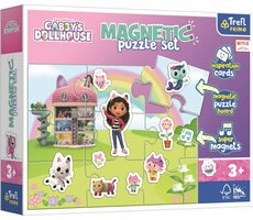 Trefl - Puzzle - Magnetisches Puzzle-Set Gábinas magisches Haus / 9 Teile. 12 Karten / 27 x 20 cm / ab 3 Jahren