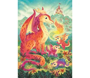 Clementoni PUZZLE Drachenfamilie / 60 Teile / ab 5 Jahren