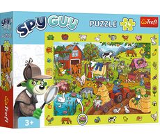 Trefl - Puzzle - Spy Guy Bildsuchpuzzle: Bauernhof / 24 Teile / 48 x 34 cm / Alter 3+