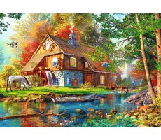 Trefl - Puzzle - Mühle am Fluss / 500 Teile / 48 x 34 cm / ab 10 Jahren