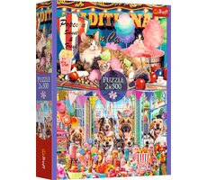 Trefl - Puzzle - Pelzige Freunde / 2x 500 Teile / 48 x 34 cm / ab 10 Jahren