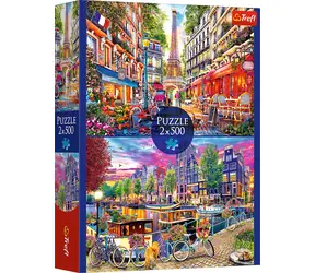 Trefl - Puzzle - Europäische Städte / 2x 500 Teile / 48 x 34 cm / ab 10 Jahren