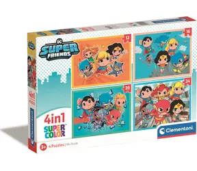 Clementoni PUZZLE DC Super Friends 4in1 / 12+16+20+24 Teile / ab 5 Jahren