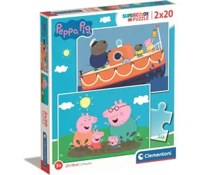 Clementoni PUZZLE Pepina das Schwein / 2x20 Teile / ab 3 Jahren