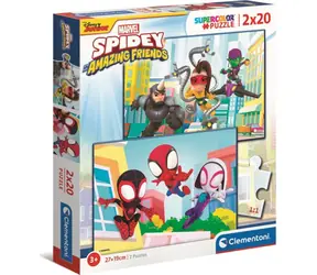 Clementoni PUZZLE Spidey und seine tollen Freunde / 2x20 Teile / ab 3 Jahren