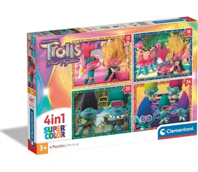Clementoni PUZZLE Trolls 3 4in1 / 12+16+20+24 Teile / ab 3 Jahren