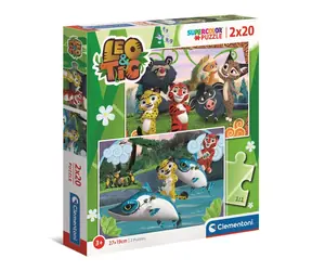 Clementoni PUZZLE Leo und Tig / 2x20 Teile / ab 3 Jahren