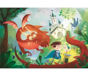 Clementoni PUZZLE Drache und Ritter / 180 Teile / ab 7 Jahren